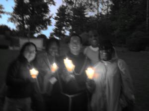 Evening prayer on day two of our rally.